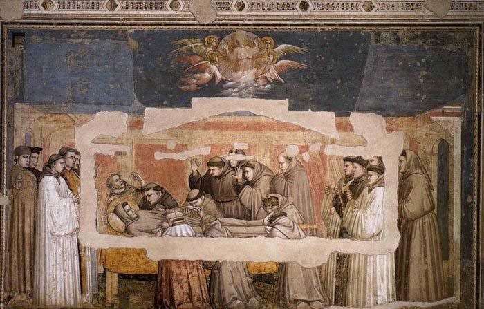 GIOTTO di Bondone Death and Ascension of St Francis oil painting image